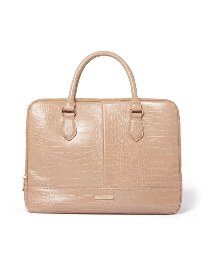 Forever New Lauren Laptop Bag In Beige 1 Forever New Lauren Laptop Bag In Beige