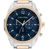 Calvin Klein Force Stainless Steel Watch In Blue