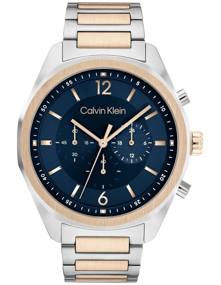 Calvin Klein Force Stainless Steel Watch In Blue 1 Calvin Klein Force Stainless Steel Watch In Blue