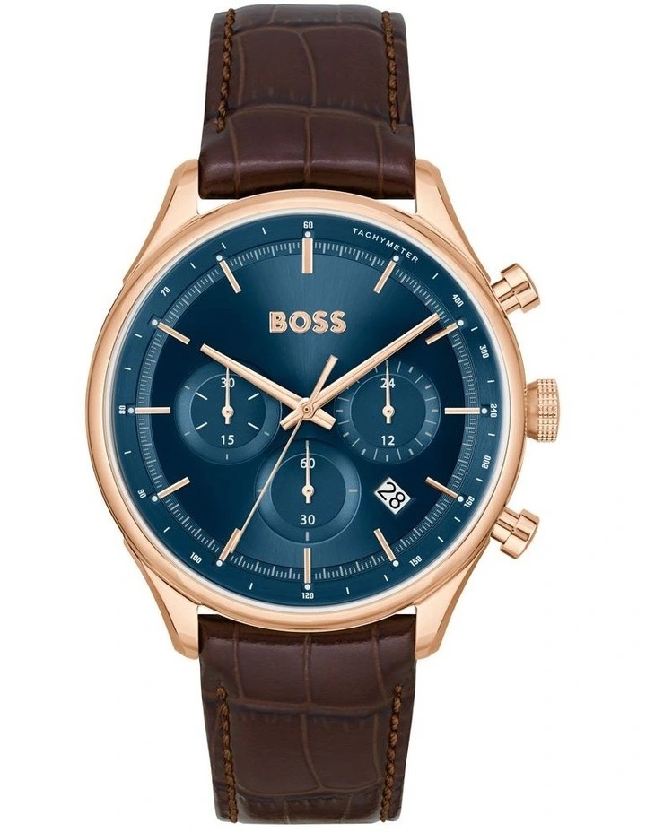 Hugo Boss Gregor Stainless Steel Watch In Blue Sunray 1 Hugo Boss Gregor Stainless Steel Watch In Blue Sunray