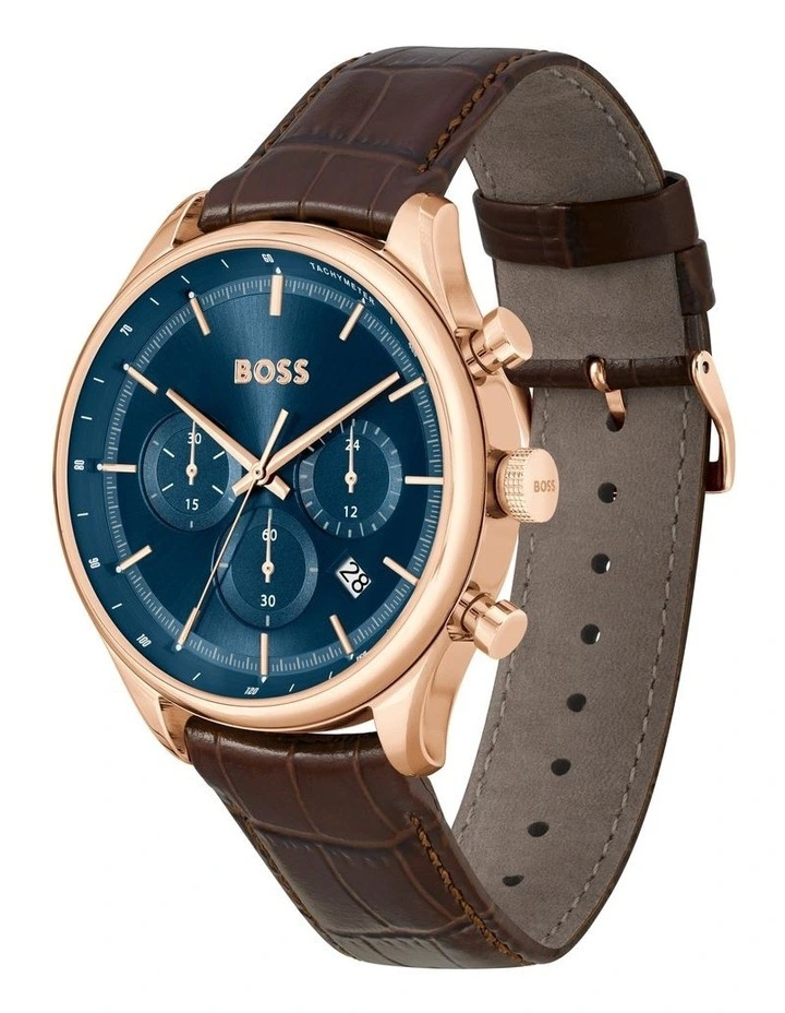 Hugo Boss Gregor Stainless Steel Watch In Blue Sunray 2 Hugo Boss Gregor Stainless Steel Watch In Blue Sunray - Image 2
