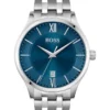 Hugo Boss Elite Stainless Steel Watch In Blue