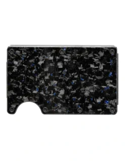 Lorne Forged Carbon Wallet In Gloss Blue