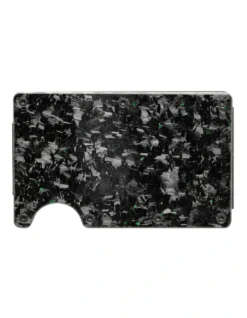 Lorne Forged Carbon Wallet In Gloss Green