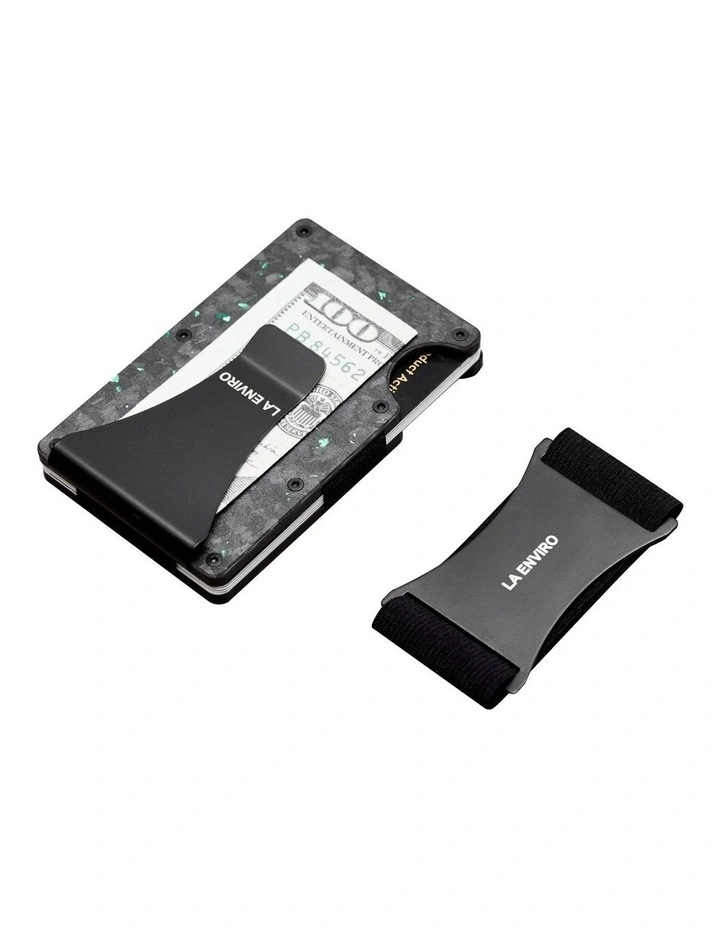 Lorne Forged Carbon Wallet In Matte Green 2 Lorne Forged Carbon Wallet In Matte Green - Image 2