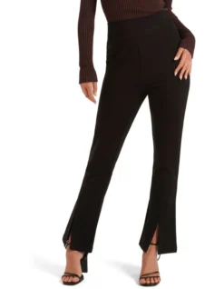 Layla Split Leg Ponte Pant In Black
