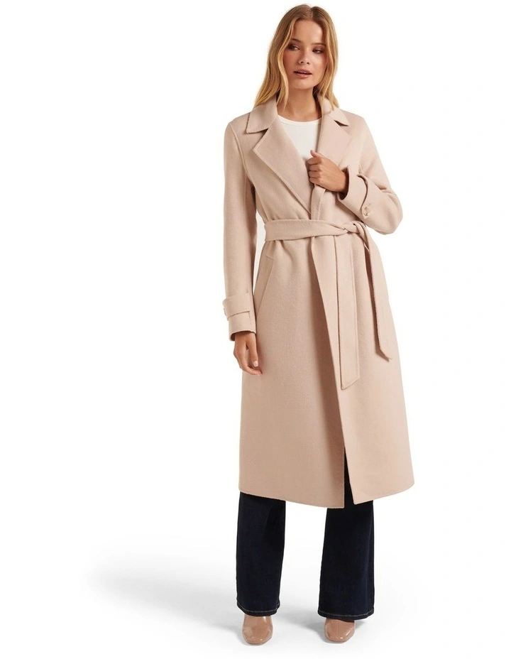 Forever New Devon Felled Coat In Cream 1 Forever New Devon Felled Coat In Cream
