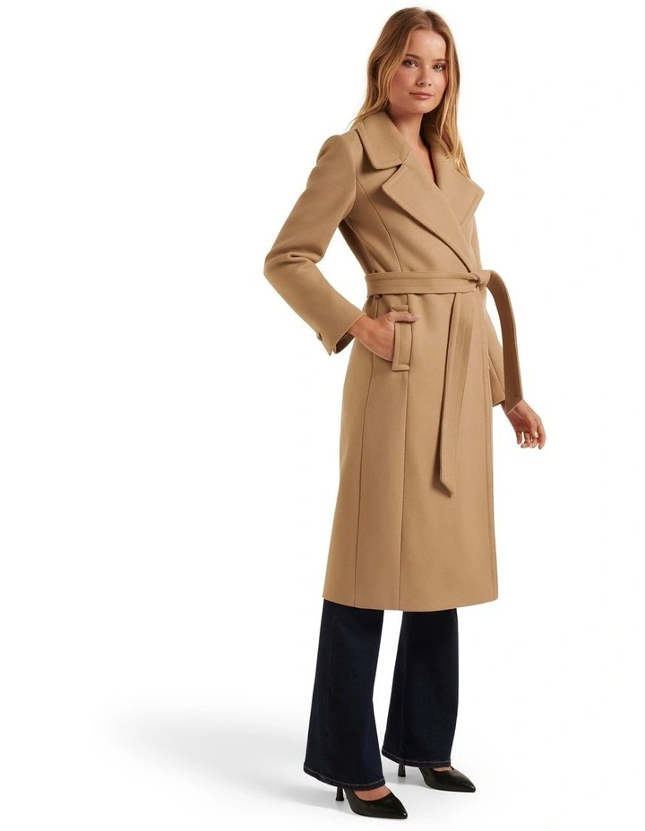 Forever New Olivia Wrap Coat In Brown 3 Forever New Olivia Wrap Coat In Brown - Image 3