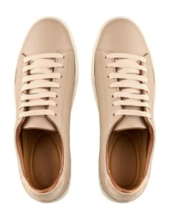 Perry Leather Sneakers In Taupe 5 Perry Leather Sneakers In Taupe -Myer Clothing Shop 996283090 3 720x928