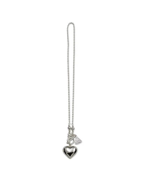 Sterling Silver Heart Pendant With Fob Clasp 2 Sterling Silver Heart Pendant With Fob Clasp - Image 2